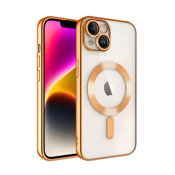 Mey İthalat®  iPhone 15 Kılıf Kross Magneticsafe Kapak - Turuncu