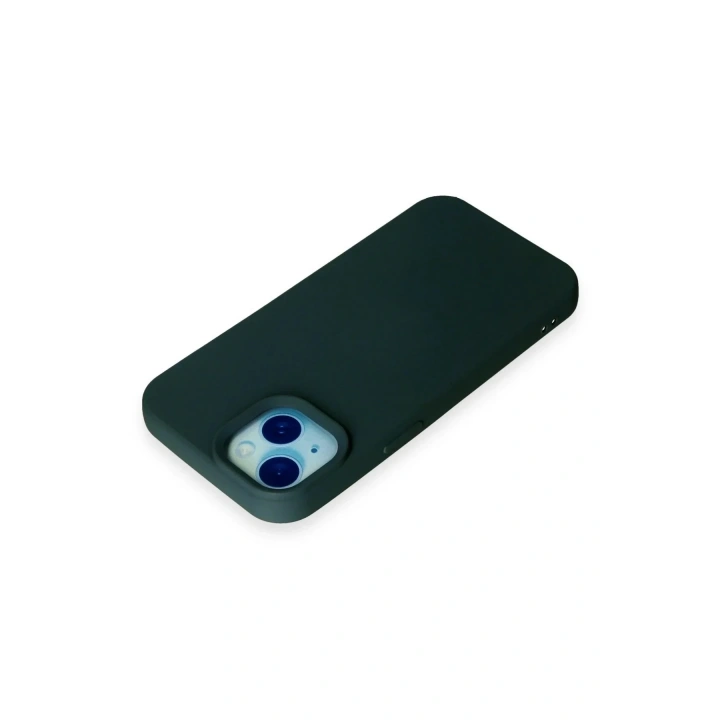 Mey İthalat®  iPhone 15 Kılıf Nano içi Kadife Silikon - Koyu Yeşil