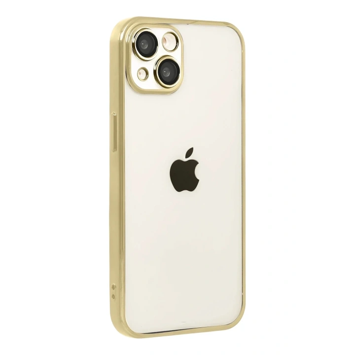 Mey İthalat®   iPhone 15  Lensli Silikon - Gold