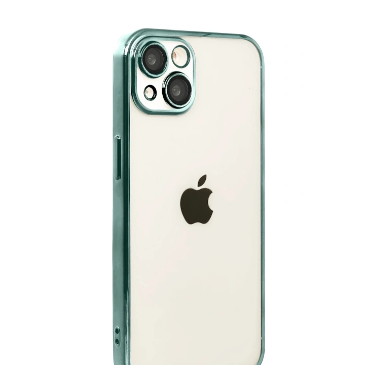 Mey İthalat®   iPhone 15  Lensli Silikon - Yeşil