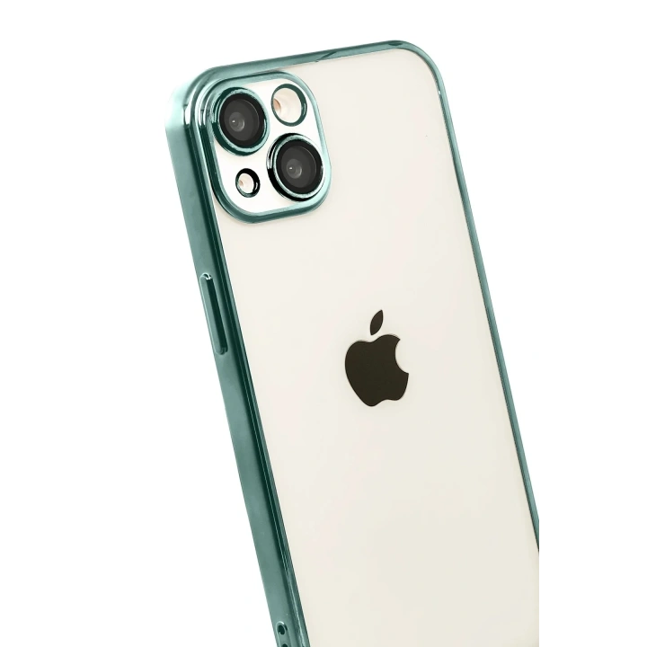 Mey İthalat®   iPhone 15  Lensli Silikon - Yeşil