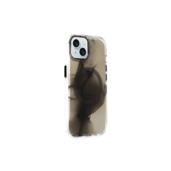 Mey İthalat®  iPhone 15 Phantom Magsafe Kapak - Siyah