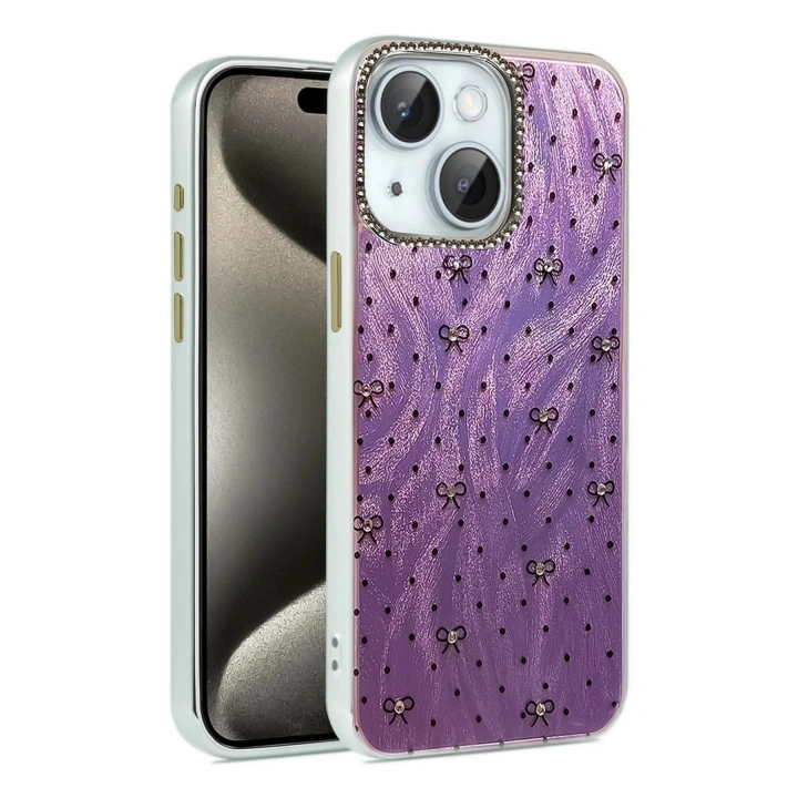 Mey İthalat®  iPhone 15 Plus Kılıf Blade Aynalı Desenli Kapak - Desen 2