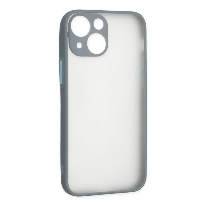 Mey İthalat®  iPhone 15 Plus Kılıf Montreal Silikon Kapak - Gri