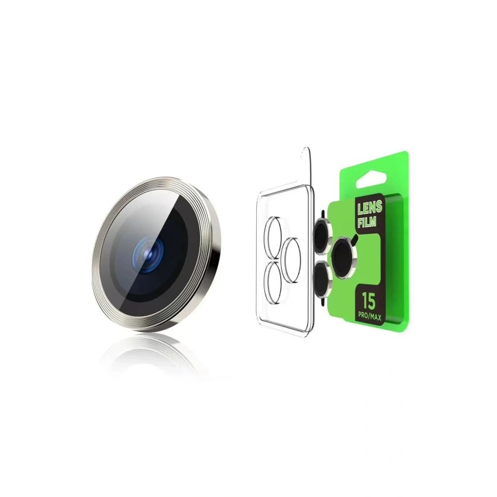 Mey İthalat®  iPhone 15 Plus Raze Metal Kamera Lens - Pembe