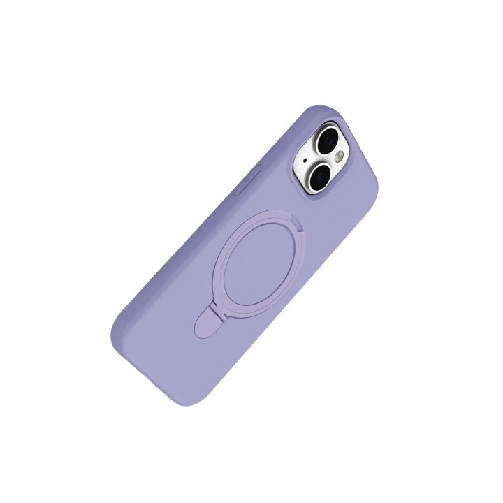 Mey İthalat®   iPhone 15 Plus Regal Magsafe Standlı Kapak - Lila