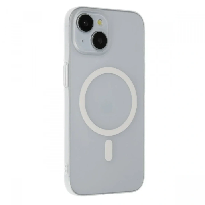 Mey İthalat®  iPhone 15 Plus Tuna PC Slim Magsafe Kapak - Şeffaf