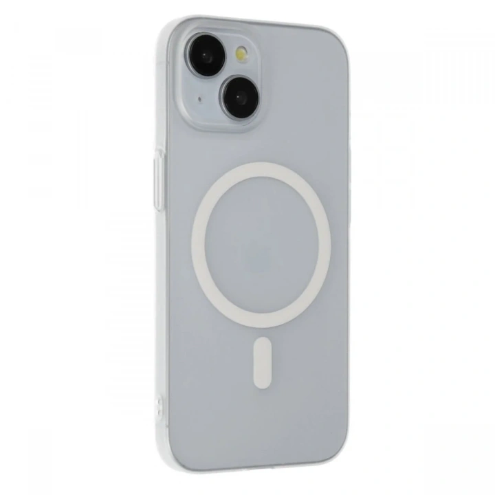 Mey İthalat®  iPhone 15 Plus Tuna PC Slim Magsafe Kapak - Şeffaf