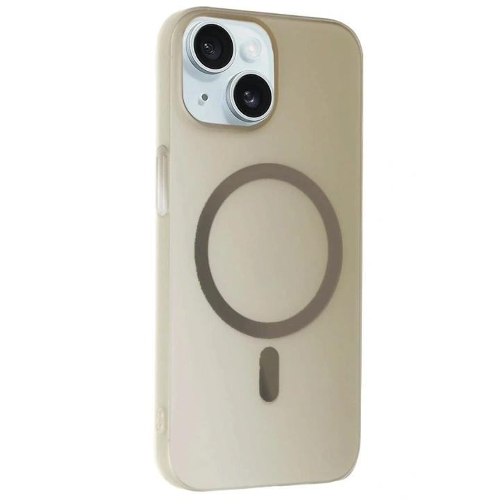 Mey İthalat®  iPhone 15 Plus Tuna PC Slim Magsafe Kapak - Titan Gri