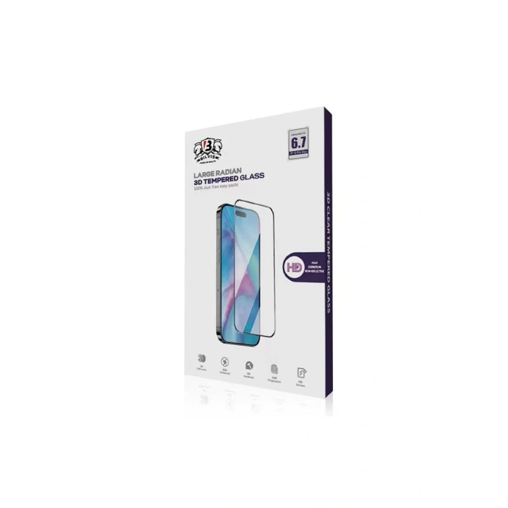 Mey İthalat®  iPhone 15 Pro Bilvis 0.18mm Plus Cam Ekran Koruyucu