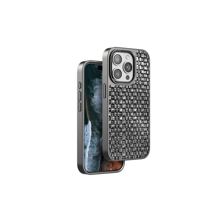 Mey İthalat®  iPhone 15 Pro Brand Kapak - Gümüş