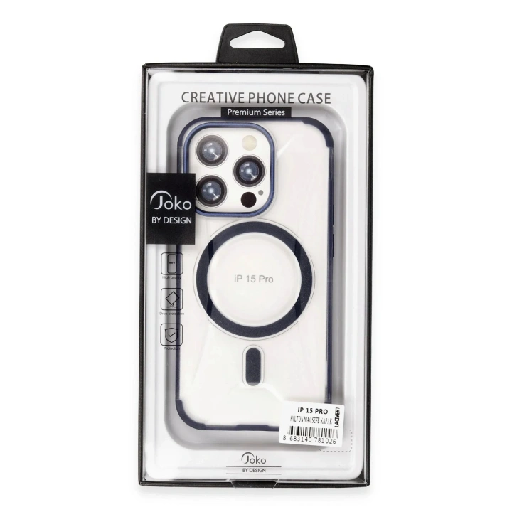 Mey İthalat®  iPhone 15 Pro Hilton Magsafe Kapak - Titan Gri
