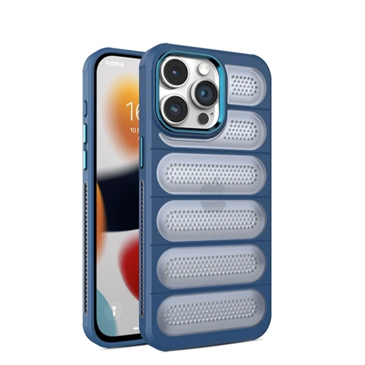 Mey İthalat®  iPhone 15 Pro Kılıf Airmax Silikon Kapak - Lacivert