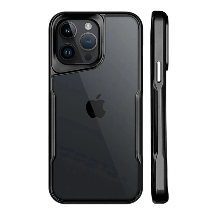 Mey İthalat®  iPhone 15 Pro Kılıf Boyi Silikon Kapak - Siyah