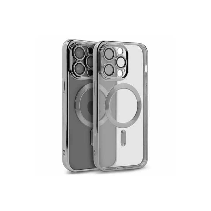 Mey İthalat®  iPhone 15 Pro Kılıf Kross Magneticsafe Kapak - Gümüş