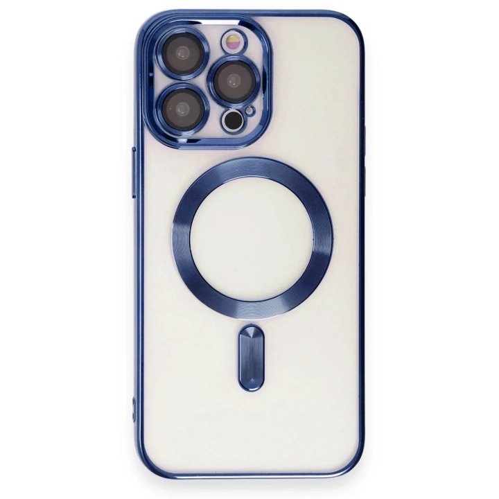 Mey İthalat®  iPhone 15 Pro Kılıf Kross Magneticsafe Kapak - Lacivert