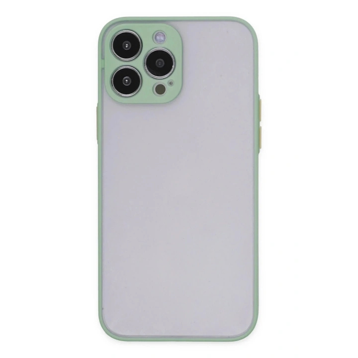Mey İthalat®  iPhone 15 Pro Kılıf Montreal Silikon Kapak - Açık Yeşil