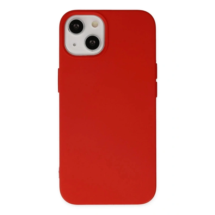 Mey İthalat®  iPhone 15 Pro Kılıf Nano içi Kadife Silikon - Kırmızı