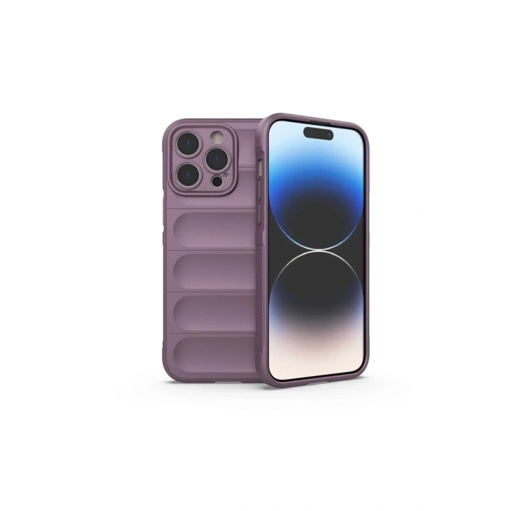 Mey İthalat®  iPhone 15 Pro Kılıf Optimum Silikon - Mor