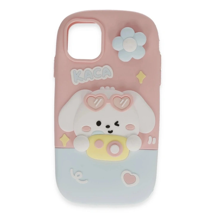 Mey İthalat®  iPhone 15 Pro Kılıf Poky Karakter Silikon Kapak - Desen 13