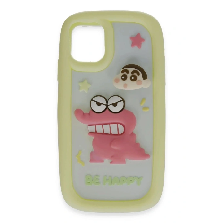 Mey İthalat®  iPhone 15 Pro Kılıf Poky Karakter Silikon Kapak - Desen 4