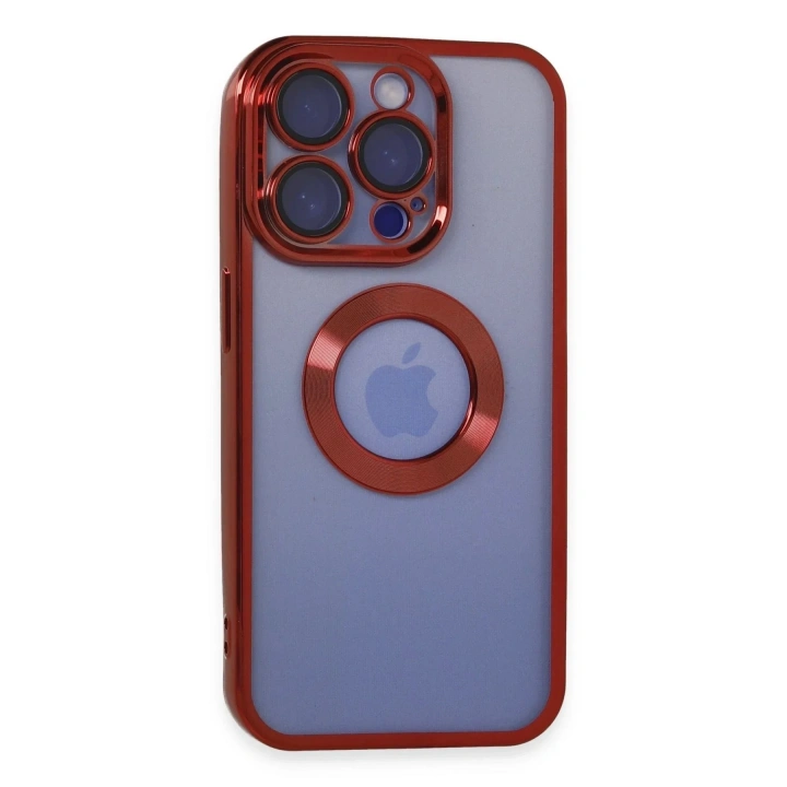 Mey İthalat®  iPhone 15 Pro Kılıf Slot Silikon - Kırmızı