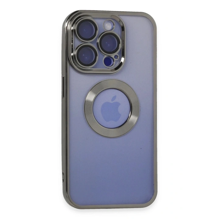 Mey İthalat®  iPhone 15 Pro Kılıf Slot Silikon - Titan Gri
