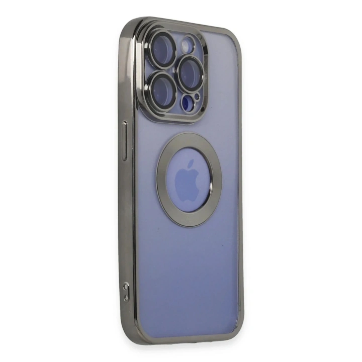 Mey İthalat®  iPhone 15 Pro Kılıf Slot Silikon - Titan Gri