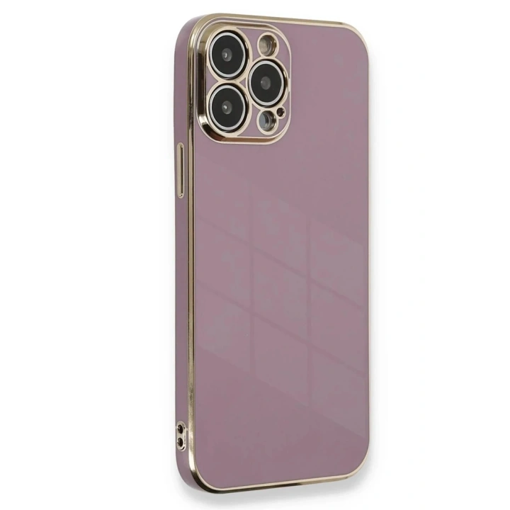 Mey İthalat®  iPhone 15 Pro Kılıf Volet Silikon - Mor