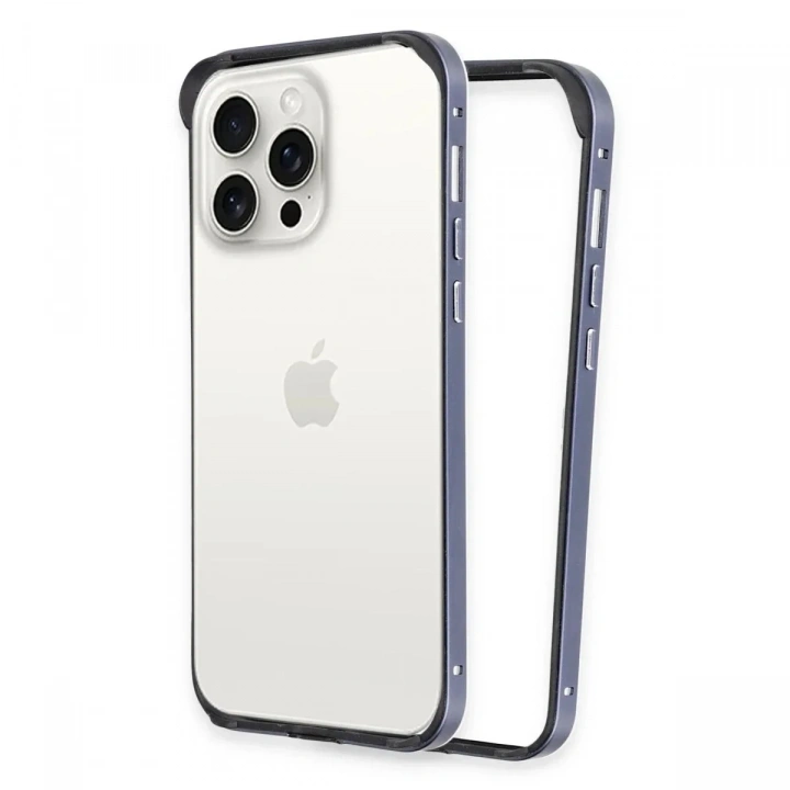 Mey İthalat®  iPhone 15 Pro Land Bumper Koruma Kapak - Lacivert
