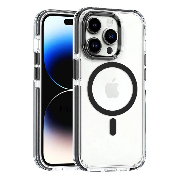 Mey İthalat®  iPhone 15 Pro Max Bella Magsafe Kapak - Siyah