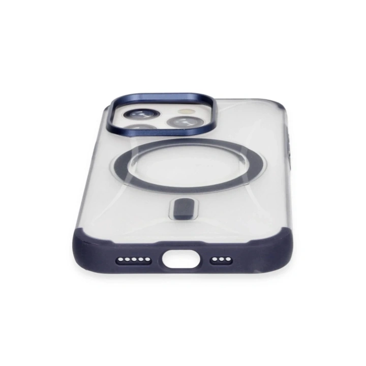 Mey İthalat®  iPhone 15 Pro Max Hilton Magsafe Kapak - Lacivert