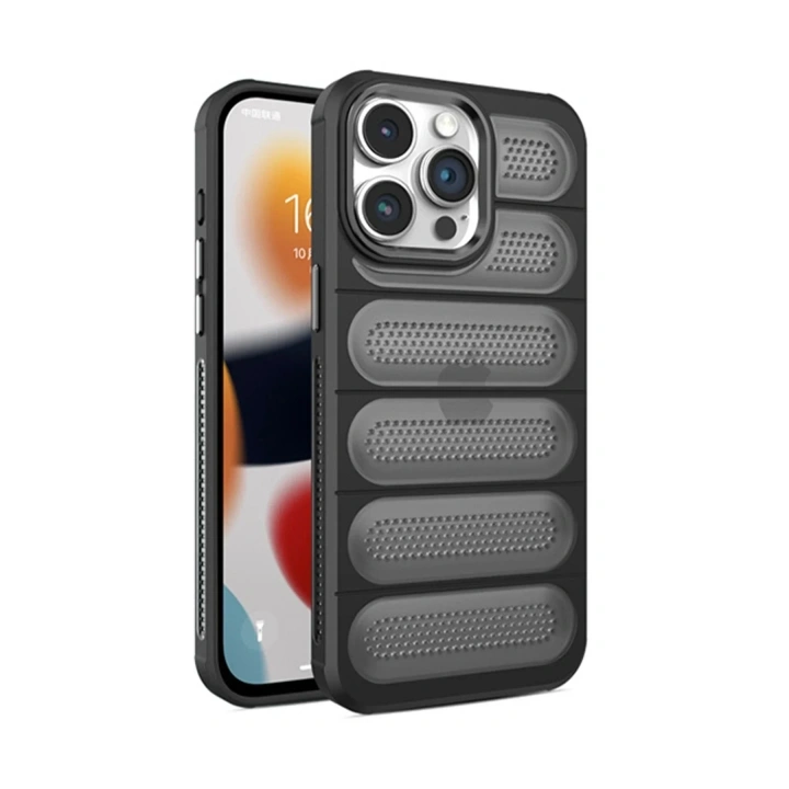 Mey İthalat®  iPhone 15 Pro Max Kılıf Airmax Silikon Kapak - Siyah