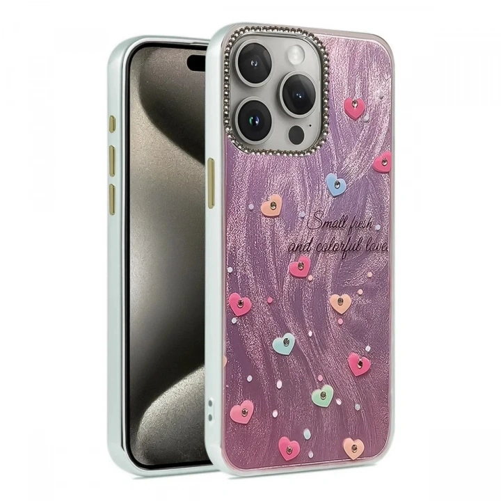 Mey İthalat®  iPhone 15 Pro Max Kılıf Blade Aynalı Desenli Kapak - Desen 8