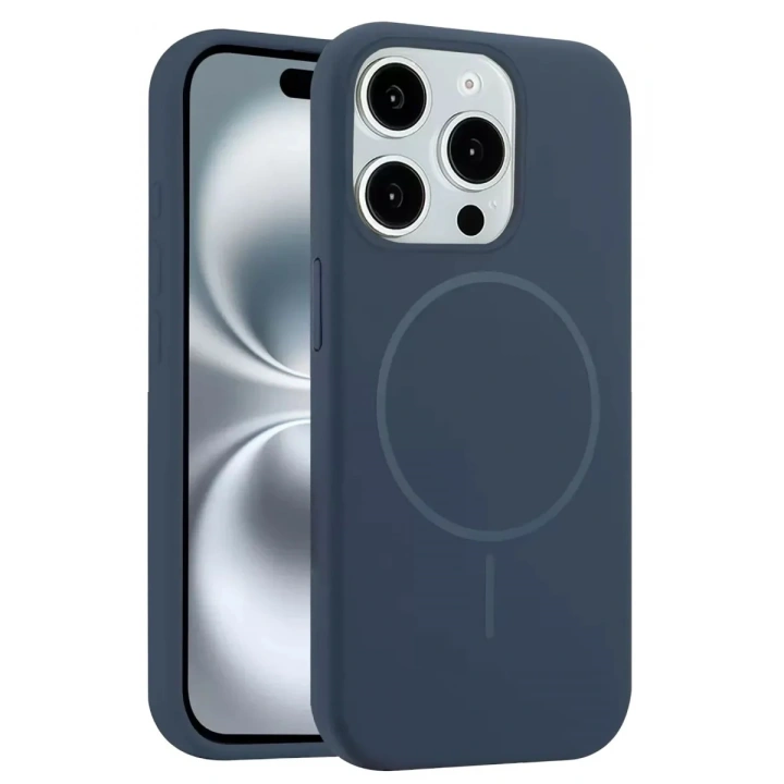 Mey İthalat®   iPhone 15 Pro Max Kılıf Jully Magsafe Kapak - Lacivert