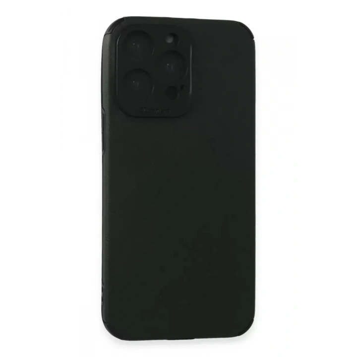 Mey İthalat®   iPhone 15 Pro Max Kılıf Loop Deri Silikon - Yeşil