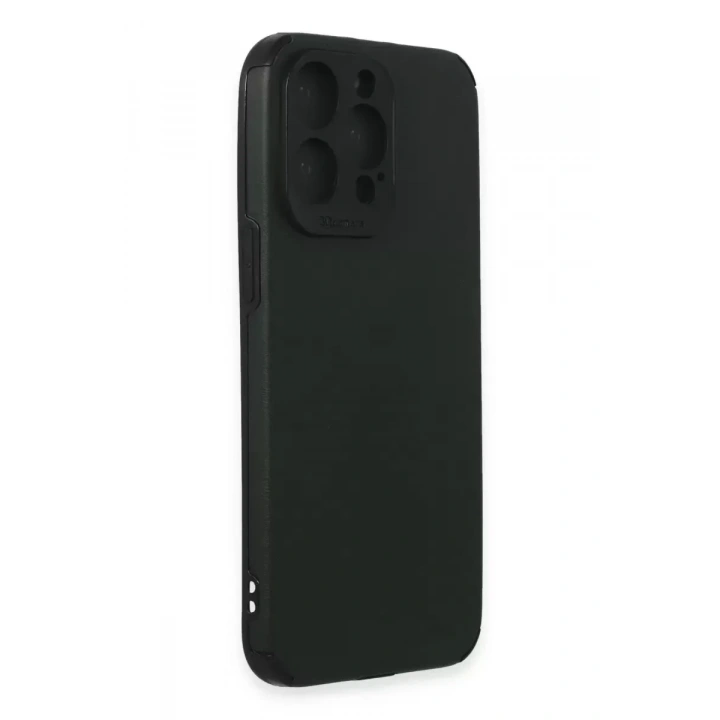 Mey İthalat®   iPhone 15 Pro Max Kılıf Loop Deri Silikon - Yeşil