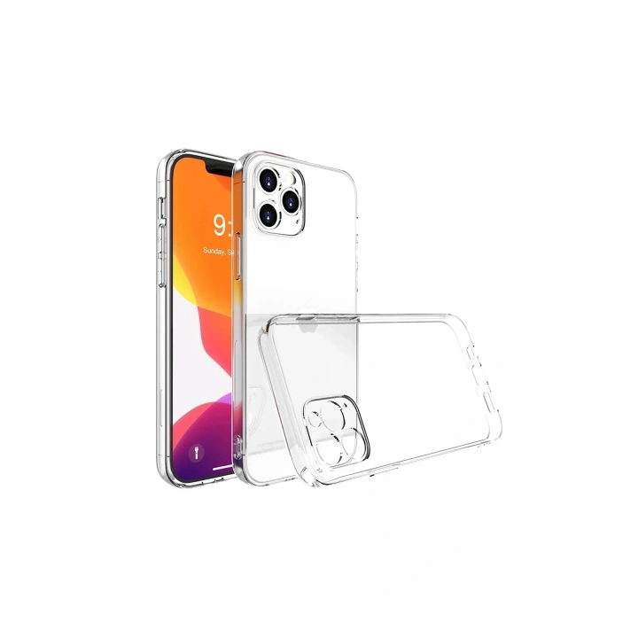 Mey İthalat®  iPhone 15 Pro Max Kılıf Lüx Şeffaf Silikon