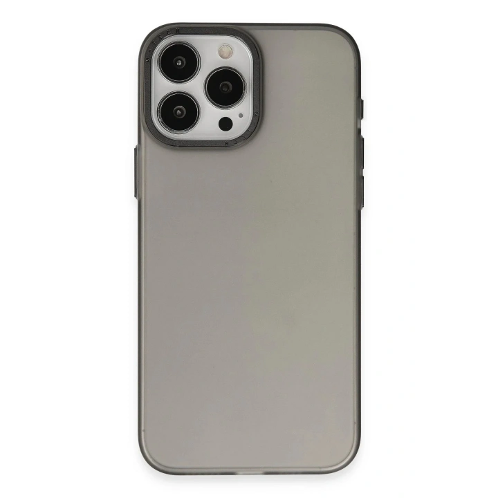 Mey İthalat®  iPhone 15 Pro Max Kılıf Modos Metal Kapak - Siyah