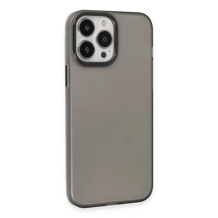 Mey İthalat®  iPhone 15 Pro Max Kılıf Modos Metal Kapak - Siyah
