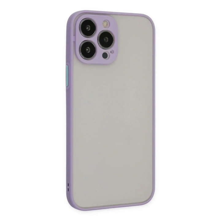 Mey İthalat®  iPhone 15 Pro Max Kılıf Montreal Silikon Kapak - Mor