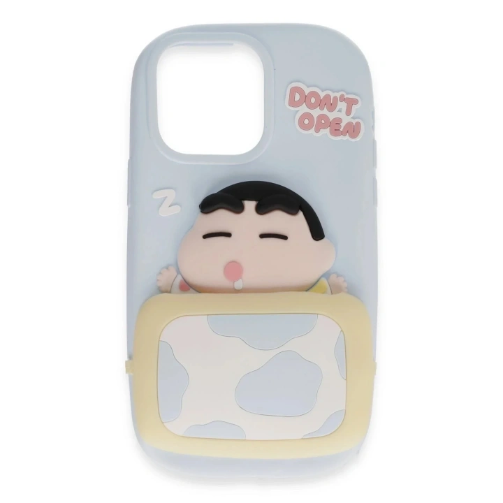 Mey İthalat®  iPhone 15 Pro Max Kılıf Poky Karakter Silikon Kapak - Desen 3