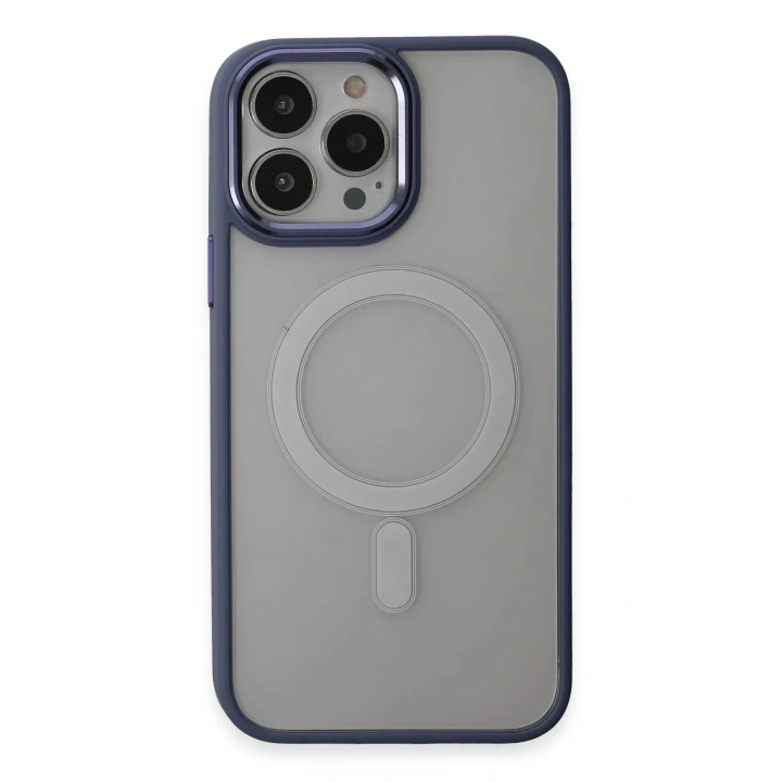 Mey İthalat®  iPhone 15 Pro Max Kılıf Room Magneticsafe Silikon - Sierra Blue