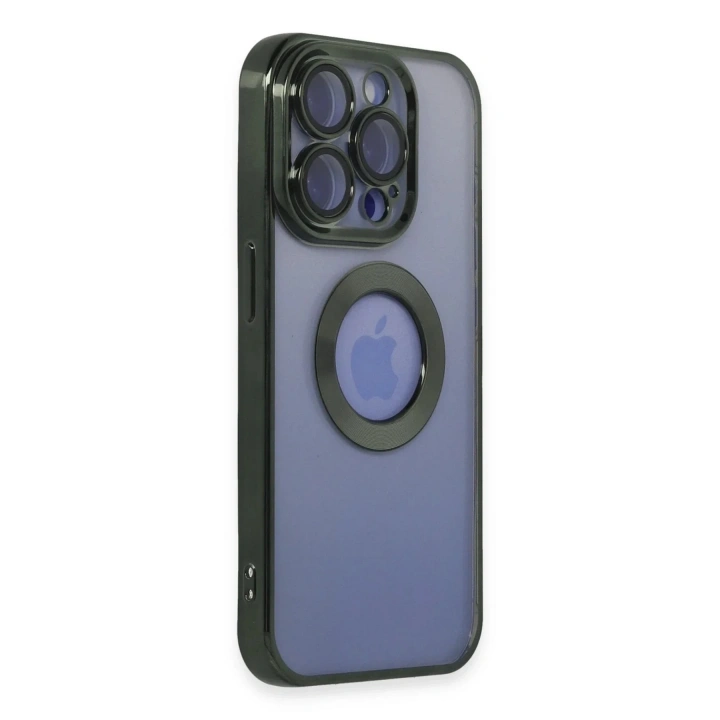 Mey İthalat®  iPhone 15 Pro Max Kılıf Slot Silikon - Köknar Yeşili