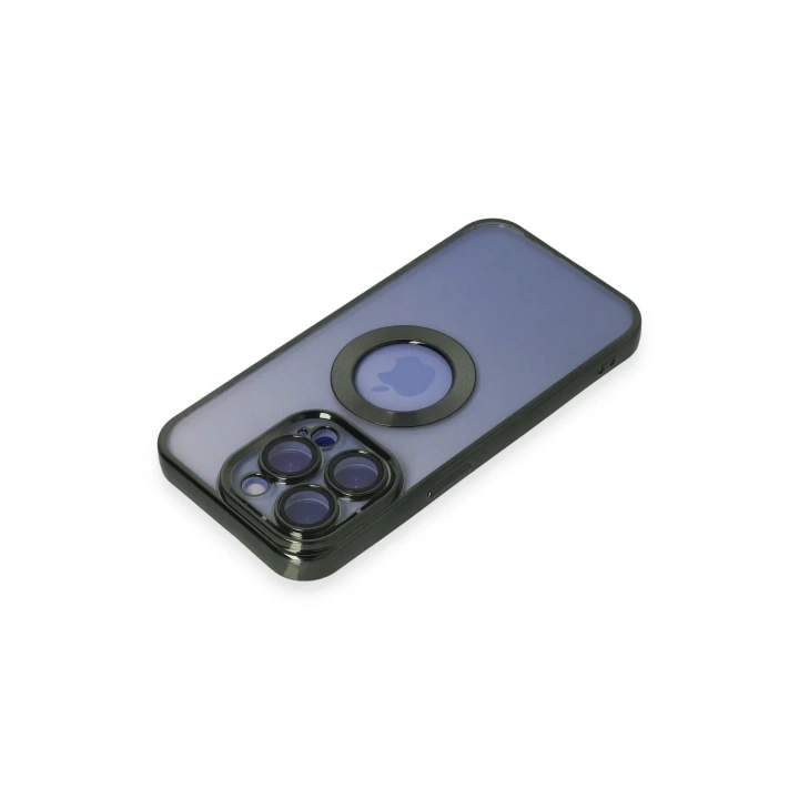 Mey İthalat®  iPhone 15 Pro Max Kılıf Slot Silikon - Köknar Yeşili