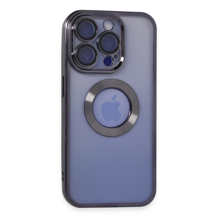 Mey İthalat®  iPhone 15 Pro Max Kılıf Slot Silikon - Mor