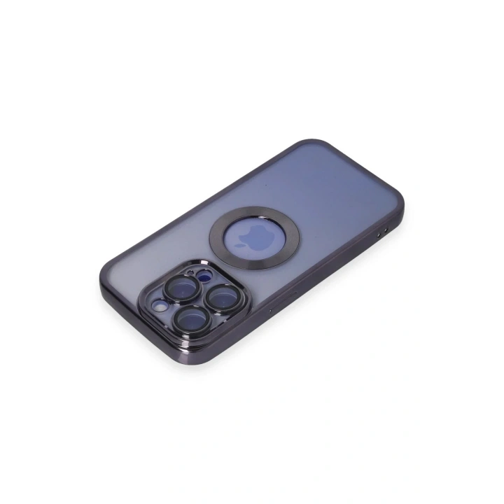 Mey İthalat®  iPhone 15 Pro Max Kılıf Slot Silikon - Mor