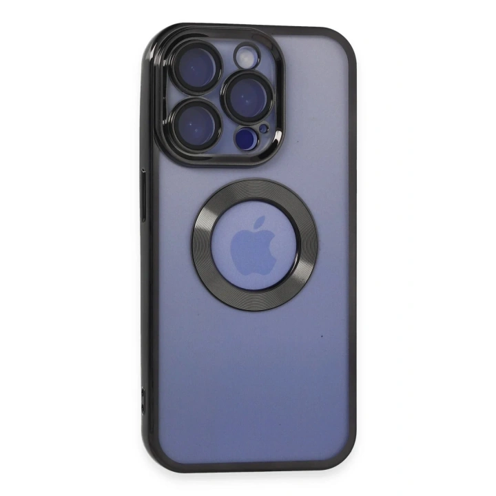 Mey İthalat®  iPhone 15 Pro Max Kılıf Slot Silikon - Siyah
