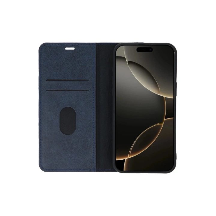 Mey İthalat®  iPhone 15 Pro Max Kılıf Trend S Plus Kapaklı Kılıf - Lacivert