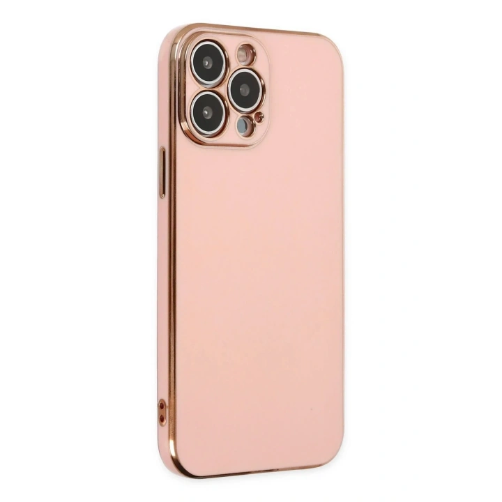 Mey İthalat®  iPhone 15 Pro Max Kılıf Volet Silikon - Pembe